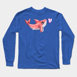 Shark Bites! (Coral) Long Sleeve T-Shirt